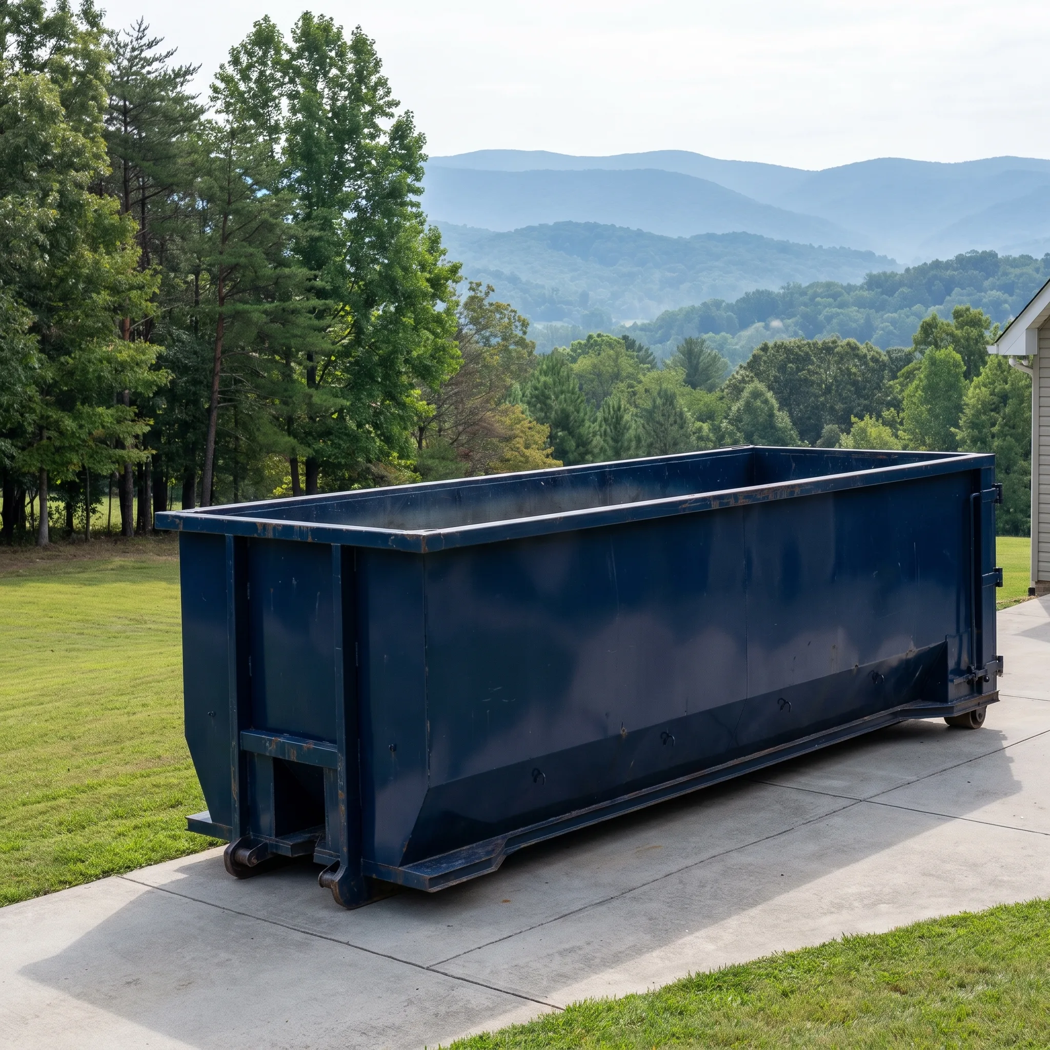 Dumpster on a Charlotte, NC job site
